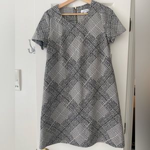 Calvin Klein plaid wool dress size 12